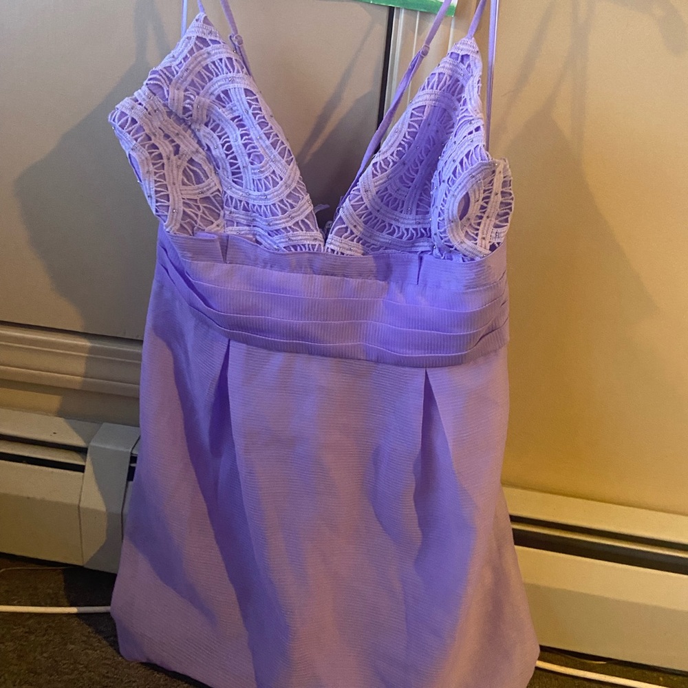 Free People Purple Lacy Mini Dress
